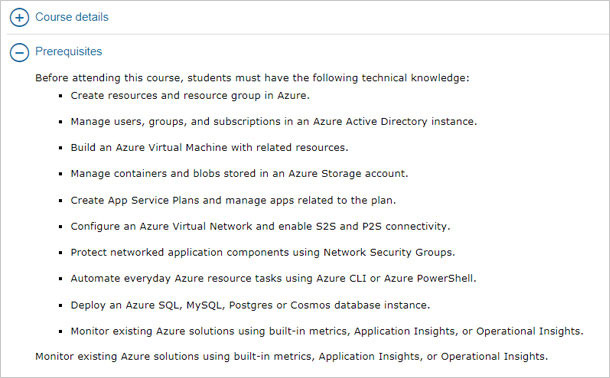 Microsoft Azure Solutions の設計を勉強するのは十点先行条件