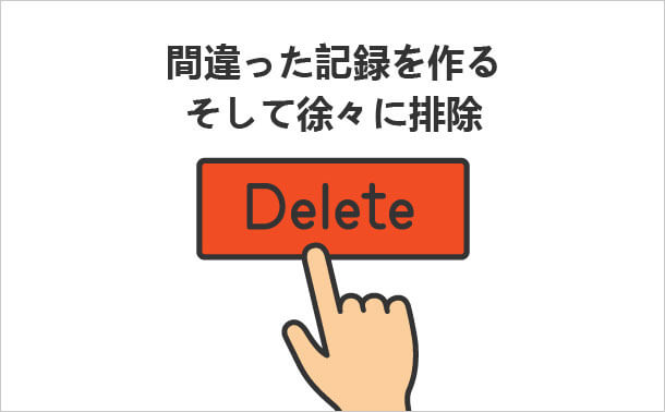 間違った記録を作る そして徐々に排除