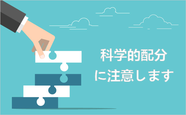 科学的配分に注意します